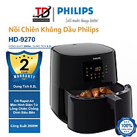 Nồi Chiên Không Dầu Philips HD9270 - 6.2Lit/2000W - Hàng Chính Hãng