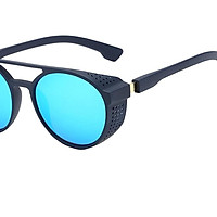 Unisex Steampunk Sunglasses Shades Metal Plastic Frame Glasses Eyewear Black