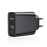 Adapter Cốc củ sạc nhanh 2 cổng PD Type-C 30w & USB hiệu Baseus Quick Charge 3.0 cho Smartphone / Macbook / Máy tính bảng (Sạc nhanh QC 3.0 ,cổng PD 3.0, 30W) - hàng chính hãng