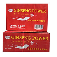 Combo 2 thùng nước tăng lực hồng sâm-Ginseng Power Premium Gold Hàn Quốc (24 lon x 250ml)