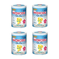 Bộ 4 Lon Sữa Bột Wakodo GunGun Số 2 - 830g