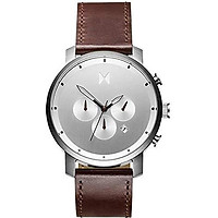 MVMT Men's Chronograph Watch with Analog Date | White Caramel 45mm