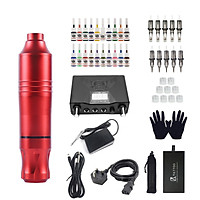 Bộ xăm hình đầy đủ dụng cụ Tattoo Kit Rotary for Beginners