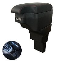 Hộp tỳ tay ô tô, xe hơi cao cấp dùng cho xe Hyundai i10 tích hợp 6 cổng USB (Mã SUSB-i10)