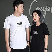 HXẢ HÀNG FREE SHIP Áo Thun Nam Nữ Tay Lỡ I AM WHERE ARE YOU So Cute