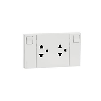 Ổ cắm đôi 3 chấu 16A có công tắc, size E AvatarOn A - Schneider Electric - M3T-SIS-WE