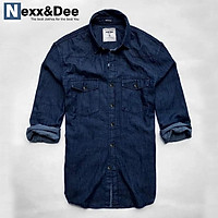 Áo sơ mi denim nam tay dài hai túi công sở trắng vải jean cao cấp trẻ trung niên Nexx&Dee SM10