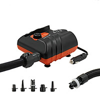 DC 12V SUP Electric Air Pump Auto-off Feature 16PSI High Pressure Automatic Air Inflator with 6 Different Nozzles Air