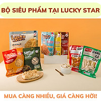 Cơm cháy chà bông cay Lucky Star gói 50g nước sốt siêu cay đậm vị đồ ăn vặt dinh dưỡng Việt Nam đảm bảo ATTP