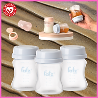 Bộ 3 bình trữ sữa mẹ cổ rông 140ml vừa với máy hút sữa RESONANCE Fatzbaby tặng 2 ziper 12cm
