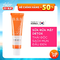 Sữa Rửa Mặt Detox Thải Độc, Sạch Mụn Đầu Đen, Trắng Da GGG Wonder Glow Pore Detox Bubble Cleanser 50gr