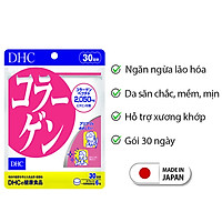 Viên uống collagen DHC Nhật Bản thực phẩm chức năng giúp chống lão hoá da, tăng khả năng đàn hồi, hỗ trợ xương khớp 30 ngày JN-DHC-COL