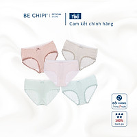 Combo 10 quần lót nữ cotton BECHIPI cạp chun dâu mềm mại, co giãn không hằn da, họa tiết kẻ đáng yêu - QL2217