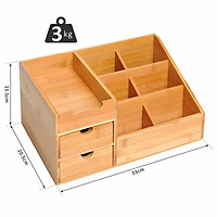 Hộp đựng đồ dùng để bàn FASIFA.WAL / R33 x D20.5 x C15.5cm / Hộp đựng văn phòng phẩm, mỹ phẩm tiện dụng