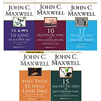 Combo Phát Triển Toàn Diện Bản Thân Của John C.Maxwell ( 1% & 99% – Tài Năng & Mồ Hôi Nước Mắt + 10 Nguyên Tắc Vàng Để Sống Không Hối Tiếc + 17 Nguyên Tắc Vàng Trong Làm Việc Nhóm + 15 Nguyên Tắc Vàng Về Phát Triển Bản Thân + Phát Triển Kỹ Năng Lãnh Đạo ) ( Quà Tặng: Cây Viết Kute' )
