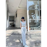 ÁO CROPTOP PHỐI QUẦN COTTON SUFA TRENDING_FREESIZE<60KG