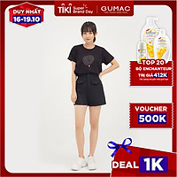 Áo thun nữ GUMAC ATB824 in họa tiết năng động dễ thương
