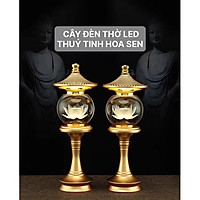 PHỤ KIỆN THỜ CÚNG ĐÈN LED HOA SEN THỦY TINH