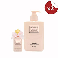Combo 2 sữa tắm trắng da Weilaiya Niacinamide Beauty Purifying Shower Gel 312ml (kèm lọ mini 60ml)