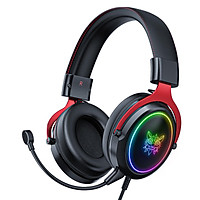 ONIKUMA X10 Wired Headphones Surround Sound Stereo Headsets Over-ear Game Headphone with Noise Cancelling Mic RGB Lights for Computer Gamer