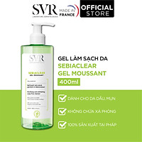 Gel rửa mặt không có xà phòng, làm sạch SVR Sebiaclear Gel Moussant 400ml (Nhập khẩu)