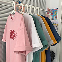 6 Color【M-3XL】Summer New Style Fashion Chinese style Printed Graphic Short Sleeve T-shirt Men Breathable Unisex Half Sleeve T-shirt Oversize Student Short T-shirt Couple Wear