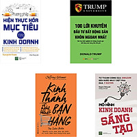 Combo 4 Cuốn Sách : Phương Pháp Hiện Thực Hóa Mục Tiêu Trong Kinh Doanh + Kinh Thánh Về Nghệ Thuật Bán Hàng + 100 Lời Khuyên Đầu Tư Bất Động Sản Khôn Ngoan Nhất + Mô Hình Kinh Doanh Sáng Tạo