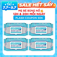 Combo 4 Gói Khăn Ướt Cồn Let-green (90 Tờ x 4)