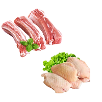 Combo 74: 1kg Sườn bẹ heo Olymel + 1kg Cánh gà khúc giữa