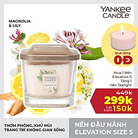 Nến ly vuông Elevation Yankee Candle size S - Magnolia & Lily (96g)