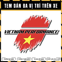 Tem Cờ Việt Nam Dán Đa Vị Trí Xe Máy, Xe Điện, Nón Bảo Hiểm | DVTVIETNAM | Tem Rời Dán Xe Chống Nước, Bền Màu - Nền Trong - 1 Chiếc