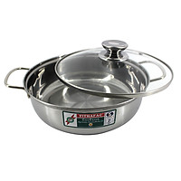 Nồi lẩu Inox nắp kiếng loại đường kính 22 và 24 cm Tithafac