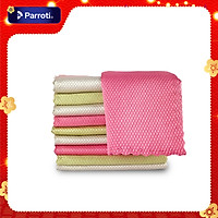 Combo 5 khăn lau đa năng siêu thấm hút, khăn size lớn (30x40 cm) khăn lau kính, ô tô, mặt bàn, bếp Parroti Fiber FB01