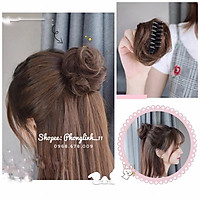 BÚI TÓC GIẢ KẸP NGOẠM XOĂN 1/3 ĐẦU TIỂU THƯ VÔ CÙNG TỰ NHIÊN