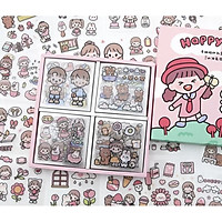 Sticker hộp 100 tấm cute HappyDay