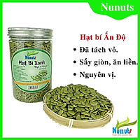 HẠT BÍ XANH ẤN ĐỘ NUNUTS HỘP 500G ( ĐÃ TÁCH VỎ, ĐÃ SẤY GIÒN, ĂN LIỀN)