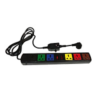 Ổ cắm kéo dài đa năng LiOA 6 ổ cắm có thiết bị chống giật (6D33NCG)