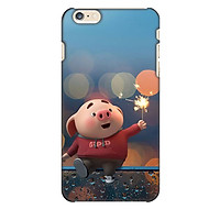 Ốp lưng nhựa cứng nhám dành cho iPhone 6S Plus in hình Heo Pháo Bông