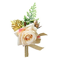 Artificial Rose Flower Wedding Corsage Boutonniere for Bridal Groom