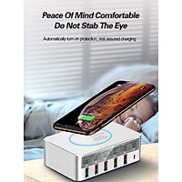 6 Ports USB Charger Charging Multiple Mobile Phone Smart Adapter QC 3.0 EU