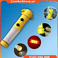 Đèn pin khẩn cấp 4 trong 1 - Búa cứu hộ 4 trong 1 - Búa thoát hiểm, đèn khẩn cấp, búa cứu hỏa, cắt dây an toàn