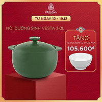 Nồi sứ dưỡng sinh Minh Long - Vesta 3.0 L + nắp
