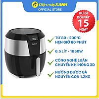 Nồi chiên không dầu vỏ thép Tefal EY701D15 - Dung tích 5.6L Size lớn XXL Công suất 1850W - Hàng chính hãng