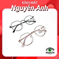 Gọng kim loại D29115 siêu mảnh form lục giác style Hàn Quốc bằng titanium siêu nhẹ cho cả nam và nữ