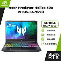 Laptop Acer Predator Helios 300 PH315-54-75YD (Core i7-11800H/ 16GB (8x2) DDR4/ 512GB SSD/ RTX 3060 6GB/ 15.6 QHD IPS, 165Hz/ Win10) - Hàng Chính Hãng