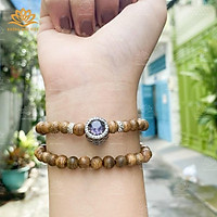 Vòng Tay Trầm Hương Vòng Đôi Mix Charm Đá Phong Thủy Tự Nhiên