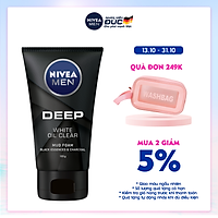 Sữa Rửa Mặt NIVEA MEN DEEP Than Đen Hoạt Tính Hút Nhờn Sáng Da (100G) - 84415
