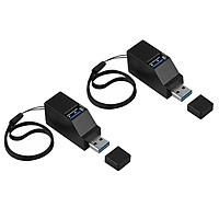 2pcs USB3.0 to USB 3.0 / 2.0 Hub Charging Adapter Splitter Connector Ports