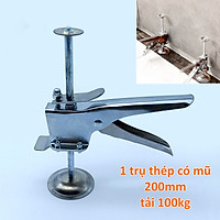 Kích thép kê gạch 1 trụ 200mm tải 100kg có mũ chắn vữa