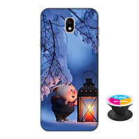 Ốp lưng nhựa dẻo dành cho Samsung J7 Pro in hình Heo Con Đèn Đêm - Tặng Popsocket in logo iCase - Hàng Chính Hãng